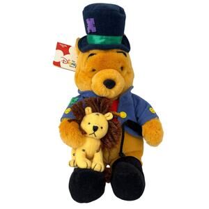 Disney Store Lion Tamer Pooh Bear Plush Ringmaster Outfit Hat 13 Inch Exclusive
